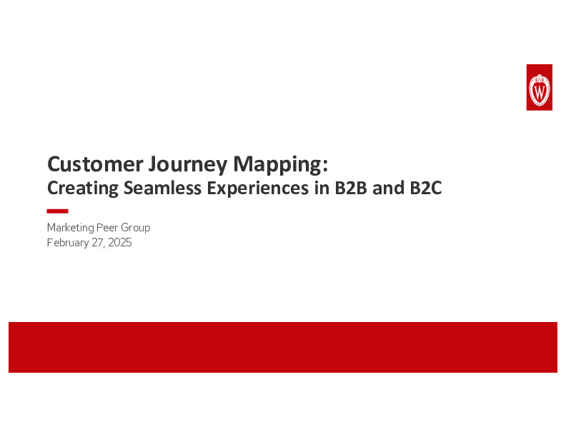 2. UWEBC Presentation Slides: Customer Journey Mapping: Creating Seamless Experiences in B2B and B2C thumbnail